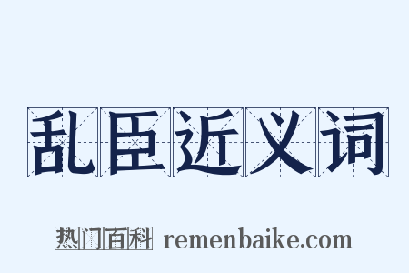 乱臣近义词是什么意思的图片